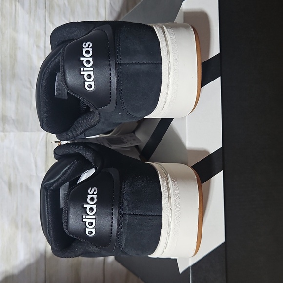 Adidas Mens Black Suede and White Sneakers - Picture 7 of 9